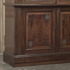 19th Century English Solid Mahogany Neoclassical Bookcase