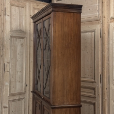 19th Century English Solid Mahogany Neoclassical Bookcase