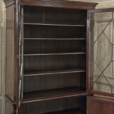 19th Century English Solid Mahogany Neoclassical Bookcase