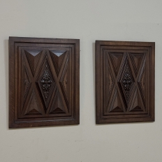 Pair of 19th Century French Renaissance Revival Walnut Panels ~ Henry II Style
