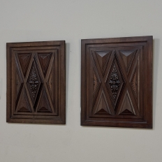 Pair of 19th Century French Renaissance Revival Walnut Panels ~ Henry II Style