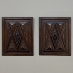 Pair of 19th Century French Renaissance Revival Walnut Panels ~ Henry II Style
