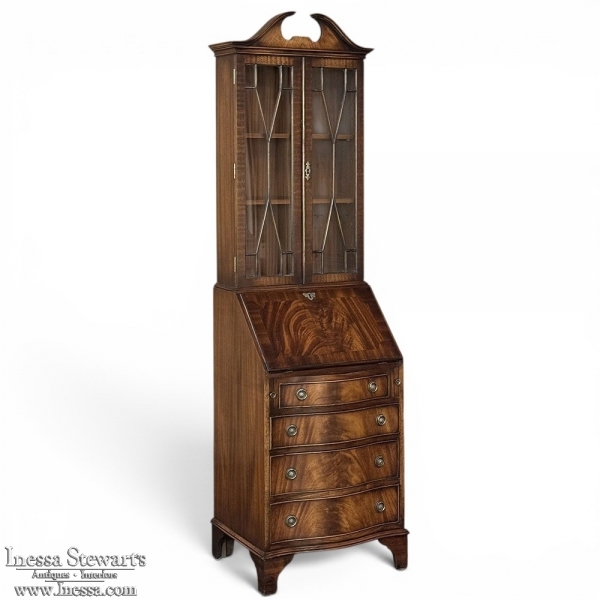 Antique English Mahogany Secretary ~ Bookcase
