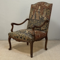 19th Century French Louis XV Style Cluny Tapestry Armchair
