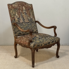 19th Century French Louis XV Style Cluny Tapestry Armchair