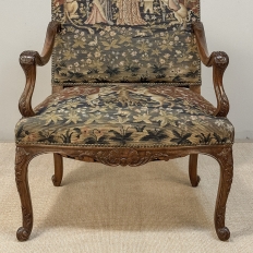 19th Century French Louis XV Style Cluny Tapestry Armchair