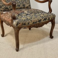 19th Century French Louis XV Style Cluny Tapestry Armchair