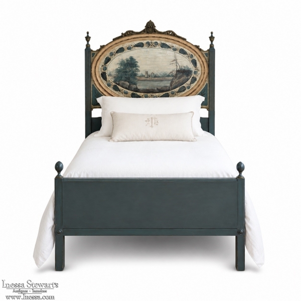 19th Century Dutch Neoclassical Louis XVI Painted Bed
