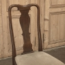 Set of 6 Antique Queen Anne Chestnut Dining Chairs