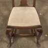 Set of 6 Antique Queen Anne Chestnut Dining Chairs