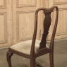 Set of 6 Antique Queen Anne Chestnut Dining Chairs