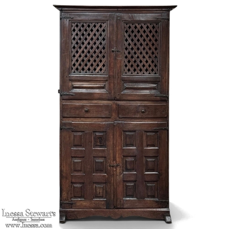 18th Century Spanish Rustic Walnut Cabinet ~ Cupboard