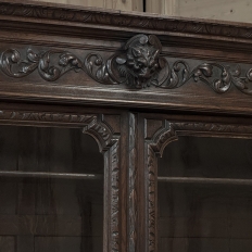 19th Century French Oak Hunt Bookcase ~ Display Cabinet