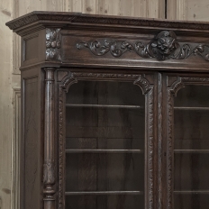 19th Century French Oak Hunt Bookcase ~ Display Cabinet