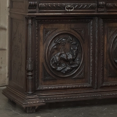 19th Century French Oak Hunt Bookcase ~ Display Cabinet