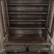 19th Century French Oak Hunt Bookcase ~ Display Cabinet