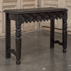 18th Century English Rustic Gothic Style Oak Console ~ Sofa Table