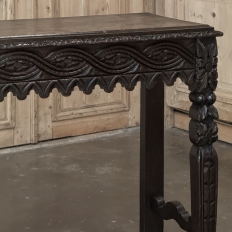18th Century English Rustic Gothic Style Oak Console ~ Sofa Table