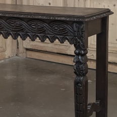 18th Century English Rustic Gothic Style Oak Console ~ Sofa Table