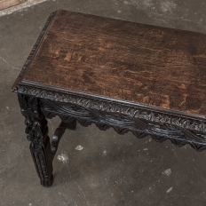 18th Century English Rustic Gothic Style Oak Console ~ Sofa Table