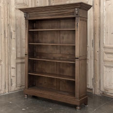 19th Century Dutch Renaissance Revival Oak Open Bookcase