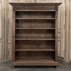 19th Century Dutch Renaissance Revival Oak Open Bookcase