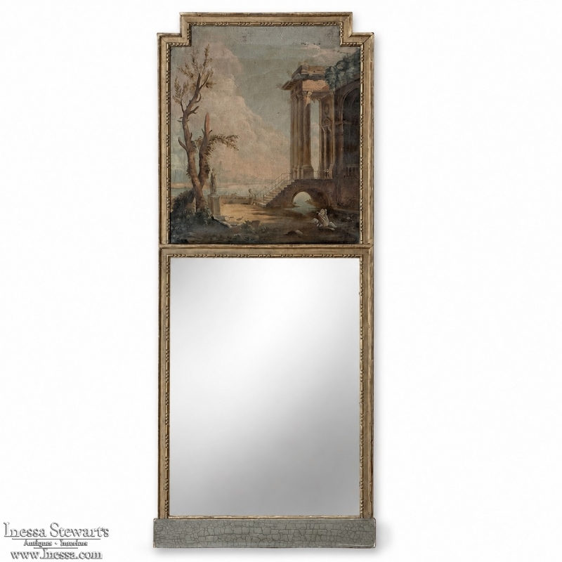 Early 19th Century French Directoire Neoclassical Trumeau Mirror