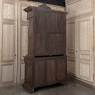 19th Century French Carved Oak Hunt Bookcase with Barley Twist Columns