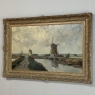 Antique Dutch Coastal Landscape Oil Painting by Jules Brouwers (1869–1955)