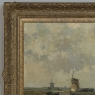 Antique Dutch Coastal Landscape Oil Painting by Jules Brouwers (1869–1955)