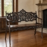 19th Century French Black Forest Carved Oak Hall Bench