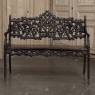 19th Century French Black Forest Carved Oak Hall Bench
