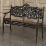19th Century French Black Forest Carved Oak Hall Bench