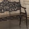 19th Century French Black Forest Carved Oak Hall Bench
