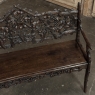 19th Century French Black Forest Carved Oak Hall Bench