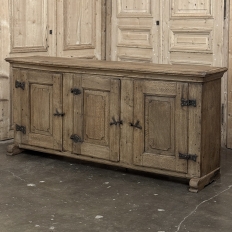 18th Century Dutch Rustic Oak Buffet ~ Credenza with Wrought Iron