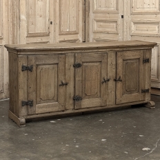 18th Century Dutch Rustic Oak Buffet ~ Credenza with Wrought Iron