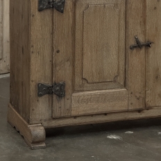 18th Century Dutch Rustic Oak Buffet ~ Credenza with Wrought Iron