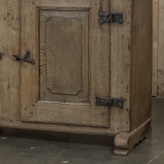 18th Century Dutch Rustic Oak Buffet ~ Credenza with Wrought Iron