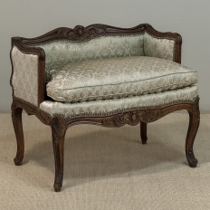 19th Century French Louis XV Walnut Vanity Armchair