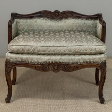 19th Century French Louis XV Walnut Vanity Armchair