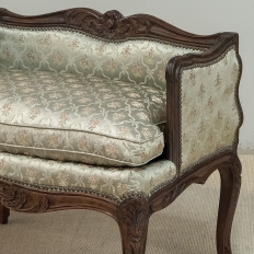 19th Century French Louis XV Walnut Vanity Armchair