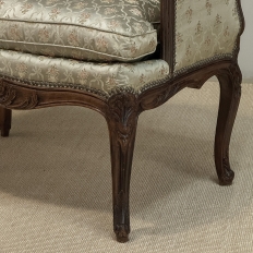 19th Century French Louis XV Walnut Vanity Armchair