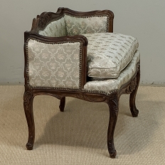 19th Century French Louis XV Walnut Vanity Armchair