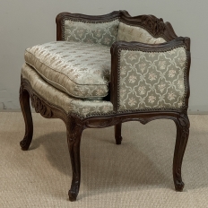 19th Century French Louis XV Walnut Vanity Armchair