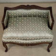 19th Century French Louis XV Walnut Vanity Armchair