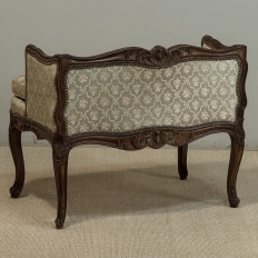 19th Century French Louis XV Walnut Vanity Armchair