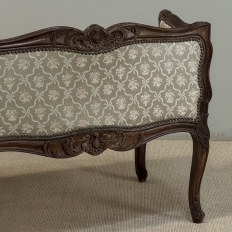 19th Century French Louis XV Walnut Vanity Armchair