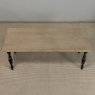 Antique Country French Stripped Oak and Hand Forged Iron Coffee Table