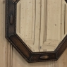 English Art Deco Octagonal Oak Wall Mirror with Beveled Glass